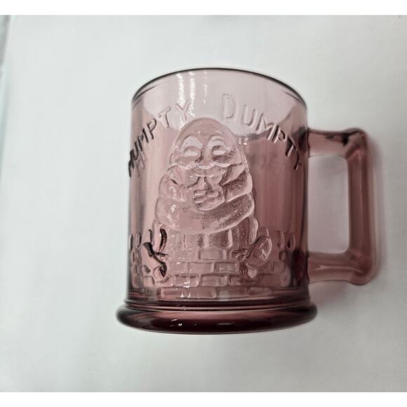 Vintage 3pc Tiara Indiana Glass Pink Nursery Rhyme Children’s Set - Picture 2 of 3